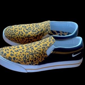 Nike slip on cheetah print shoes